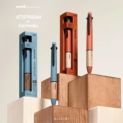 uni Wood Handle 4+1 Multifunctional Pen KARIMOKU 4 Color Ballpoint Pen 0.5mm Mechanical Pencil 0.38/0.7mm Replacement Pen Core