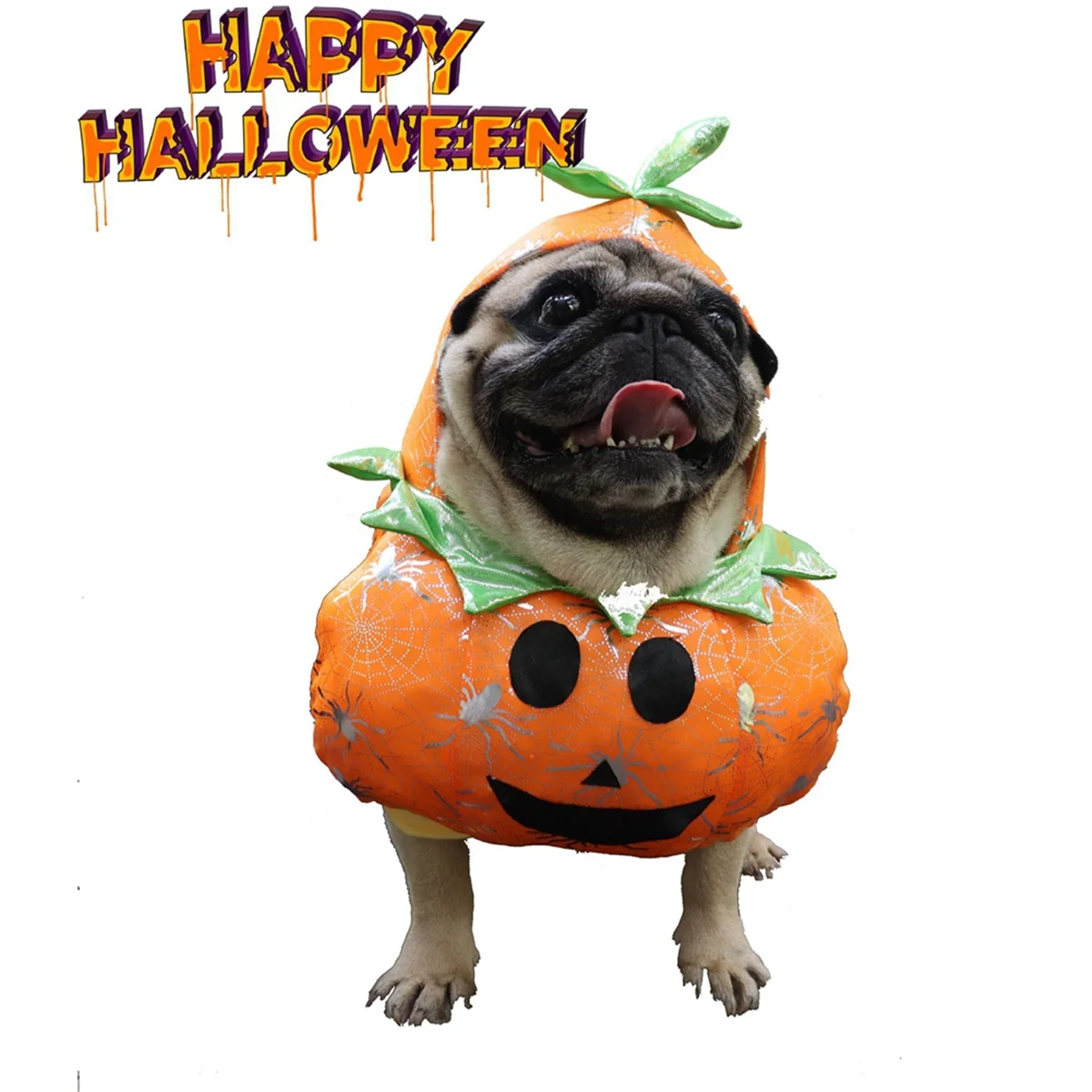 Dog Cat Halloween Pumpkin Costume,Pet Cosplay Costumes,Puppy Warm Outfits Hoodie Animal Autumn Winter Clothes M