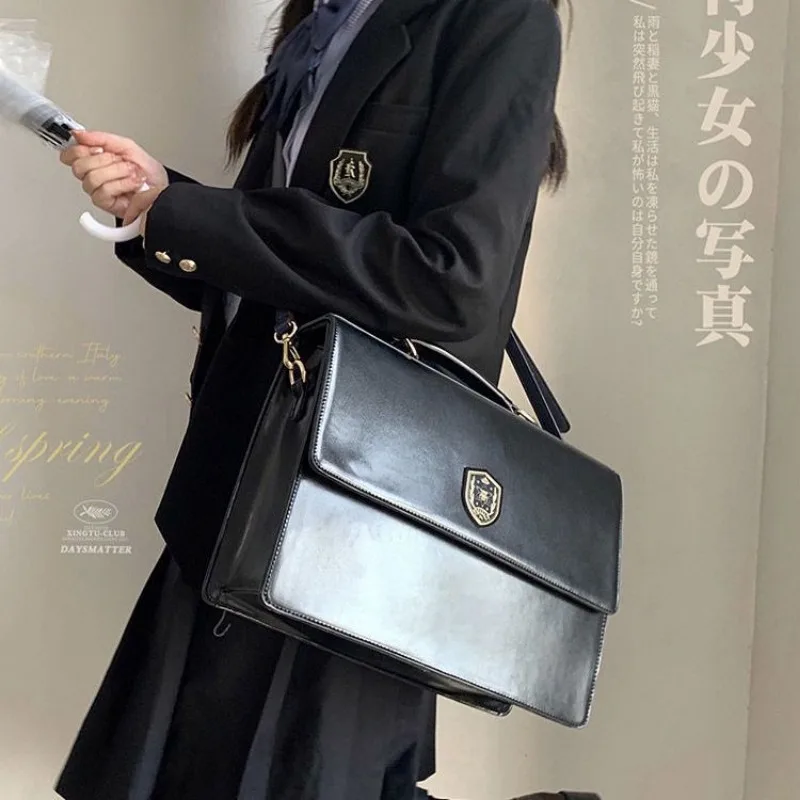 Original Spring Nara Japanese Sle orm oulder Bag Crossbody Handbag Dual Purpose PU Leather Square ape  Color