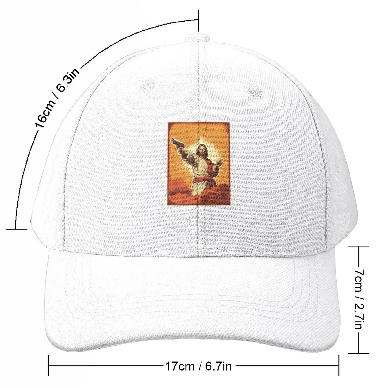 Jesus with Gun Baseball Cap Sports Cap Streetwear Military Cap Man Caps Male Women's