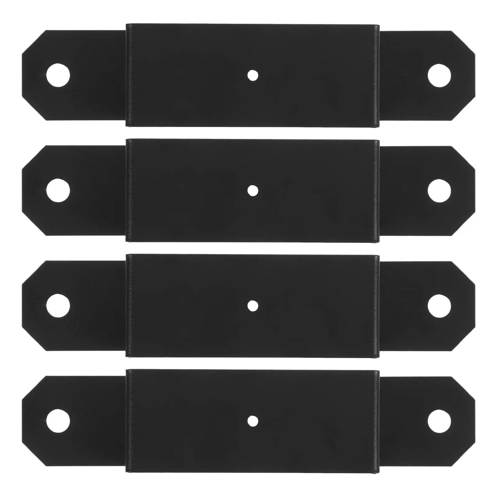 4Pcs Heavy Duty Metal Fence Post Bracket for Deck Railing Support Square Tube Clamps Weather Resistant Outdoor Column Anchor