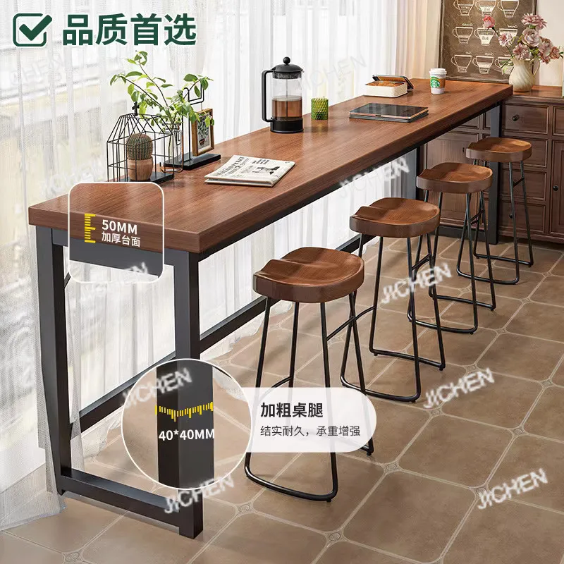 Wall Bar Table Long Table Household Balcony Bar Window Integrated Living Room Bar Table Tea Room High Foot