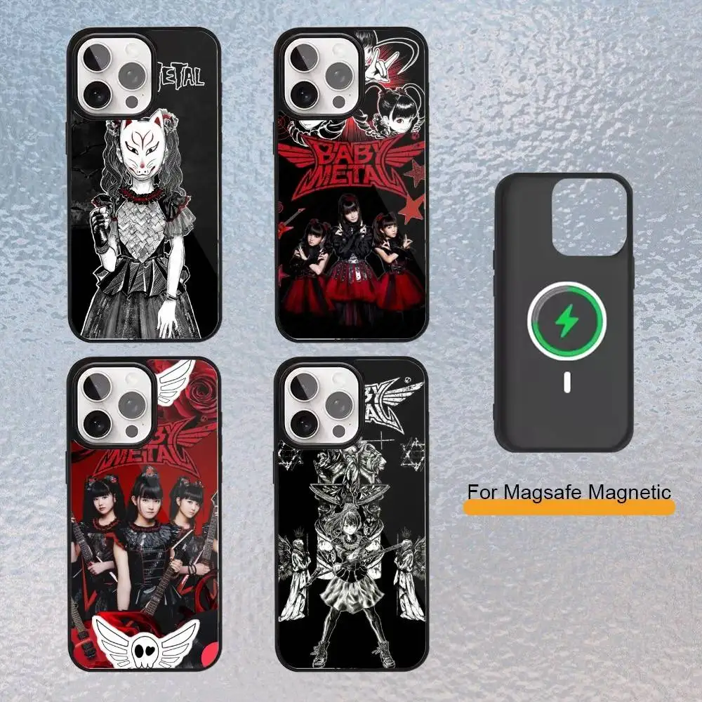 

Rock Band B-Babymetal Phone Case for iPhone 17,16,15,14,13,12,11 Plus,Pro Max Magnetic Wireless Charging Cover