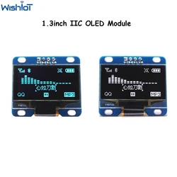 ЖК-дисплей 1,3 дюйма I2C IIC Serial 128X64 OLED светодиодный, модуль дисплея белый и синий цвета 3-6 в для Arduino 51 MSP420 STIM32 SCR SH1106