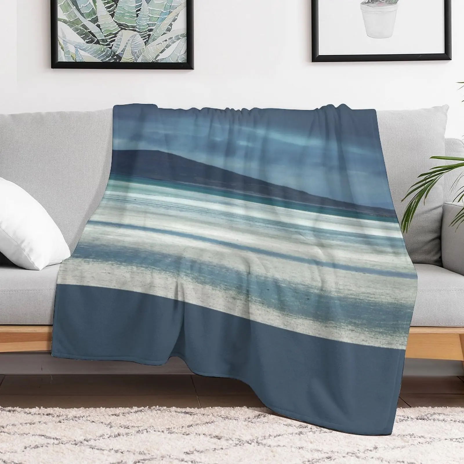 Outer Hebrides North Uist Clachan Sands Scotland Throw Blanket