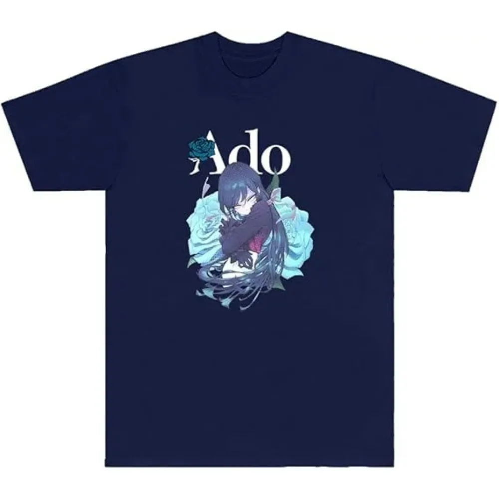 Ado WORLD TOUR التي شيرت للجنسين خمر 90s تي شيرت الشارع الشهير الرجال والنساء قصيرة الأكمام مضحك التي شيرت بلايز