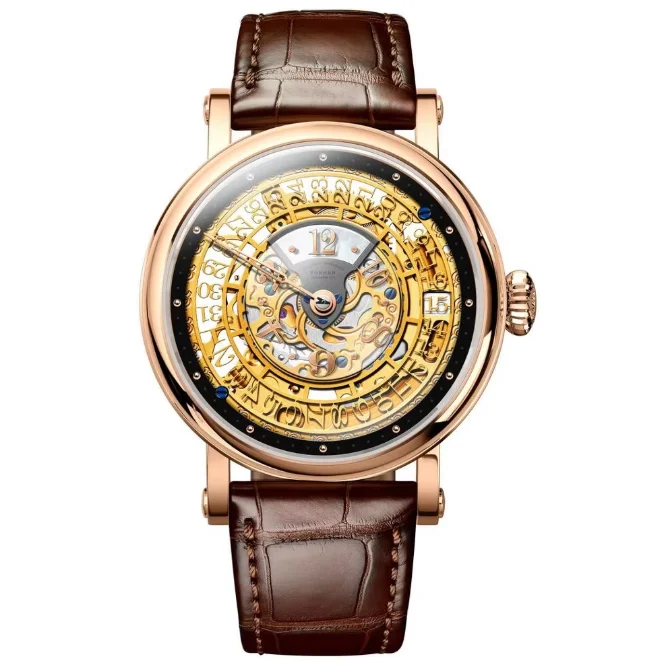BORMAN Men Automatic Watch 41mm Mechanical Wristwatch Waterproof Sapphire Mirror Luminous Skeleton Carve Dial
