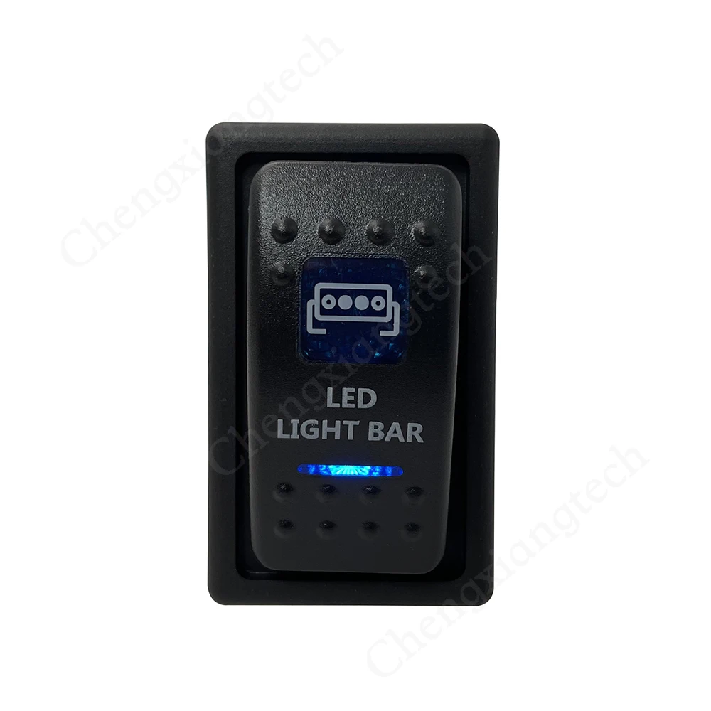 Blue Led Illuminated Rocker Switch LED LIGHT BAR Single Pole Single Throw On Off 12V 20A 24V 10A Waterproof IP68