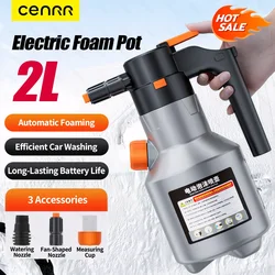 CENRR 2L Electric Foam Sprayer Professional Motorized Foam Gun Handheld Car Wash Sprayer for Car Snow Cannon Car Accessories