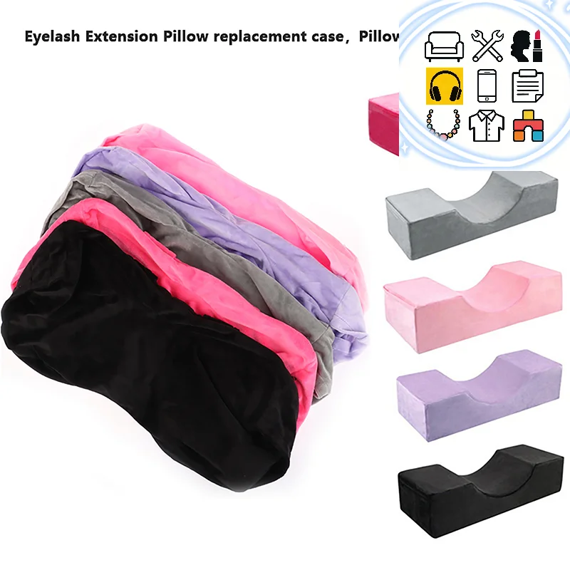 5Colors Eyelash Extension Pillow Pillow Cover Flannel Grafting Eyelashes Pillows Replace Cover Lash Pillow Cover  MakeUp Too