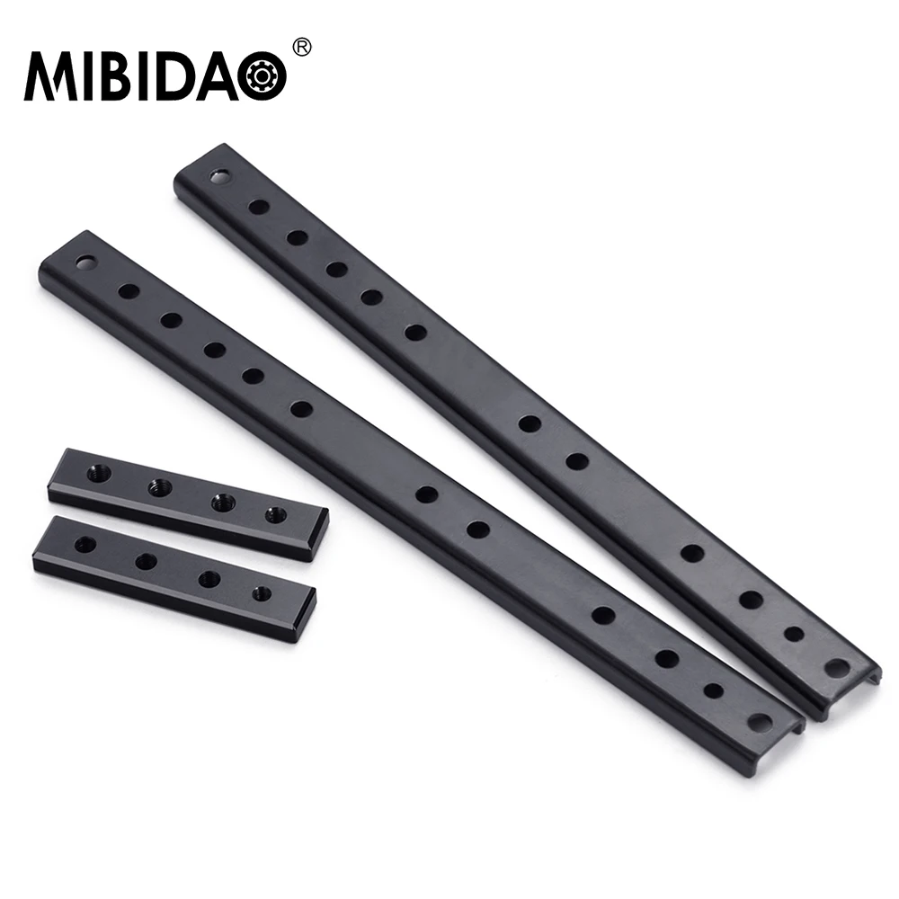 MIBIDAO RC Crawler 6X6 Conversion Chassis Frame Rail Extension Set  For 1/10 RC Car Accessories Upgrade Parts