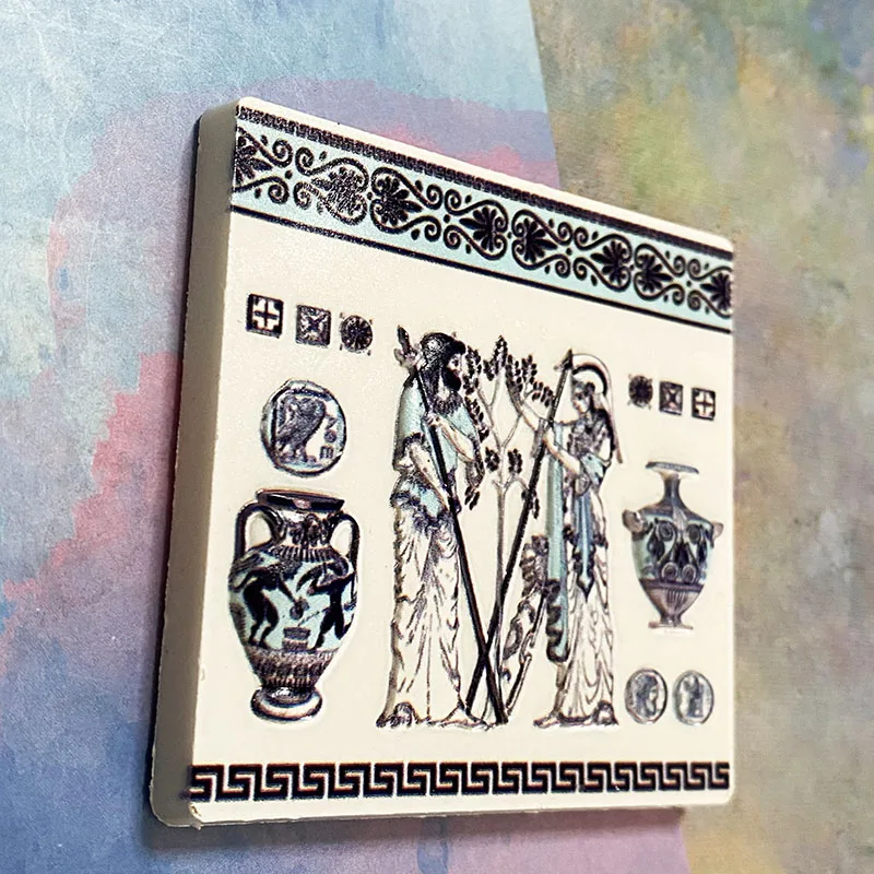 Ancient Greek bottle painting Tourist souvenirs 3D stereo refrigerator sticker Greek pottery home decoration items Collection cr