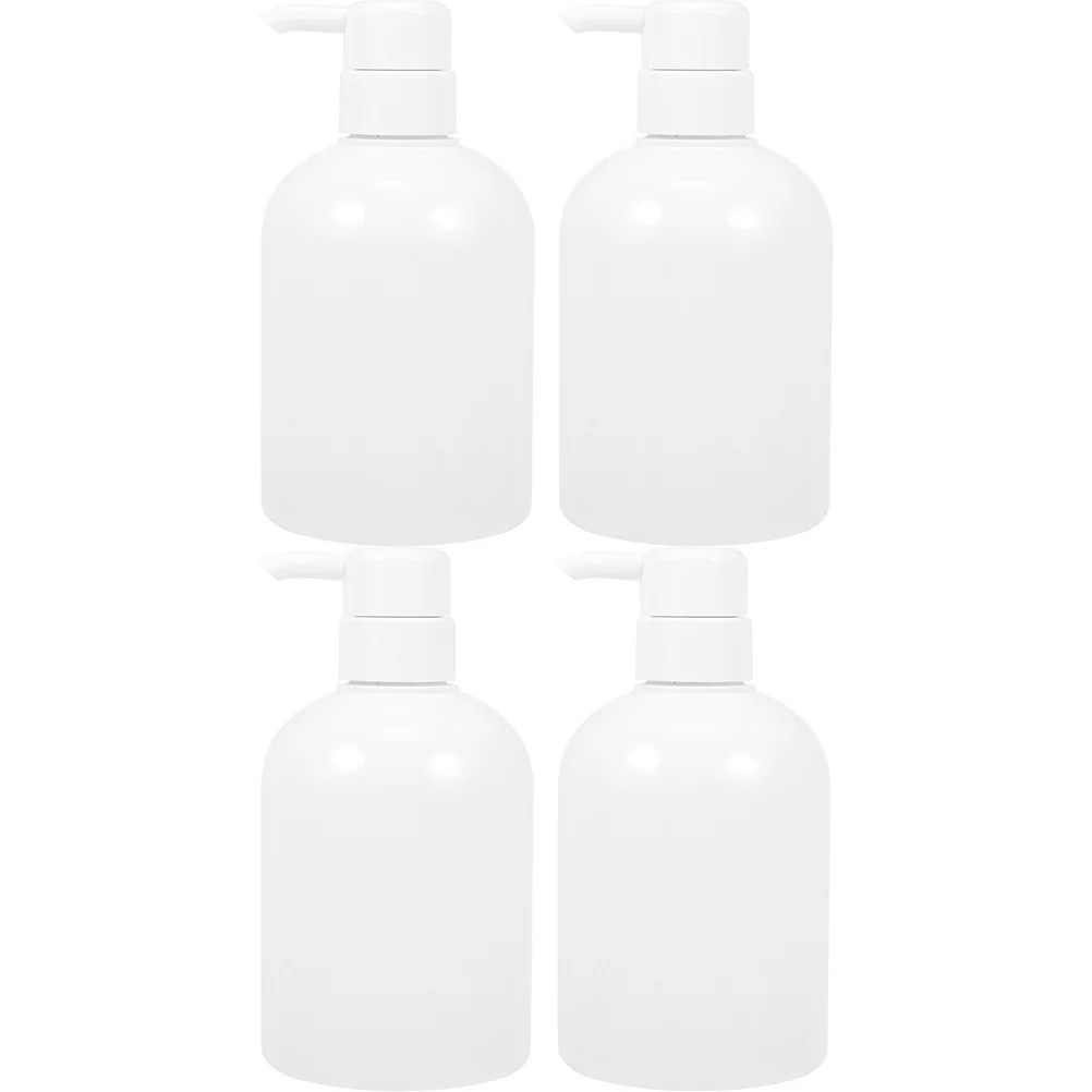 

4Pcs Refillable Pump Bottles Plastic Lotion Shampoo Soap Dispensers Large Capacity Empty Bottles for Bathroom Kitchen Use