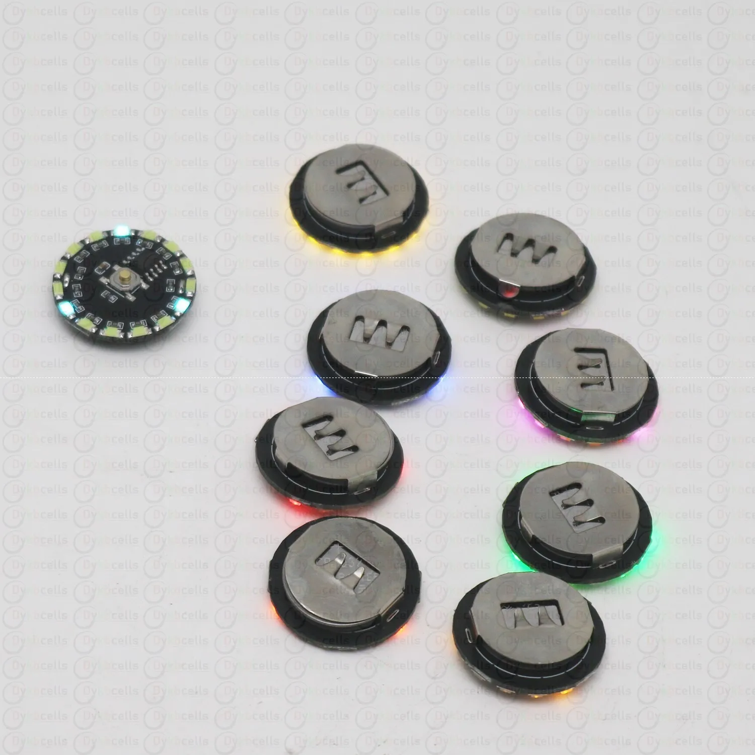 16-режимная кнопка потока света, беспроводная светодиодная лампа CR2032, управление батареей, мигающий градиент, вращающаяся лампа, дыхательные огни, модель игрушки