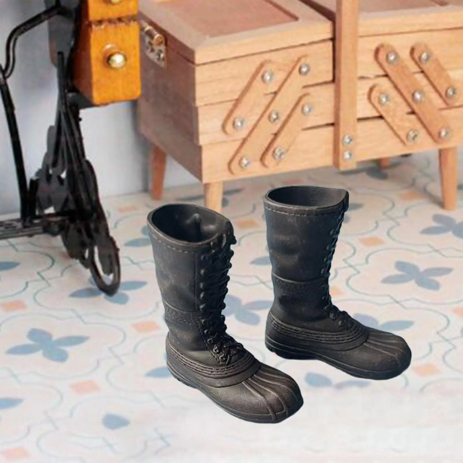 Botas de zapatos de figura a escala 1/6, calzado de figura de acción, accesorios de disfraz, modelo de botas de zapatos en miniatura DIY para accesorios de 12"