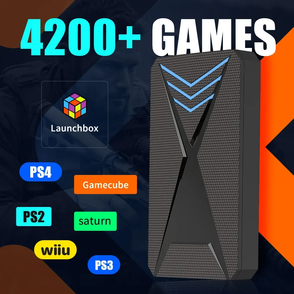Launchbox 2TB External Game Hard Drive with 4200+3D&PC Games for PS4/PS3/PS2/Switch/Wii/Wiiu/N64 Video Game Console for PC/Laptop