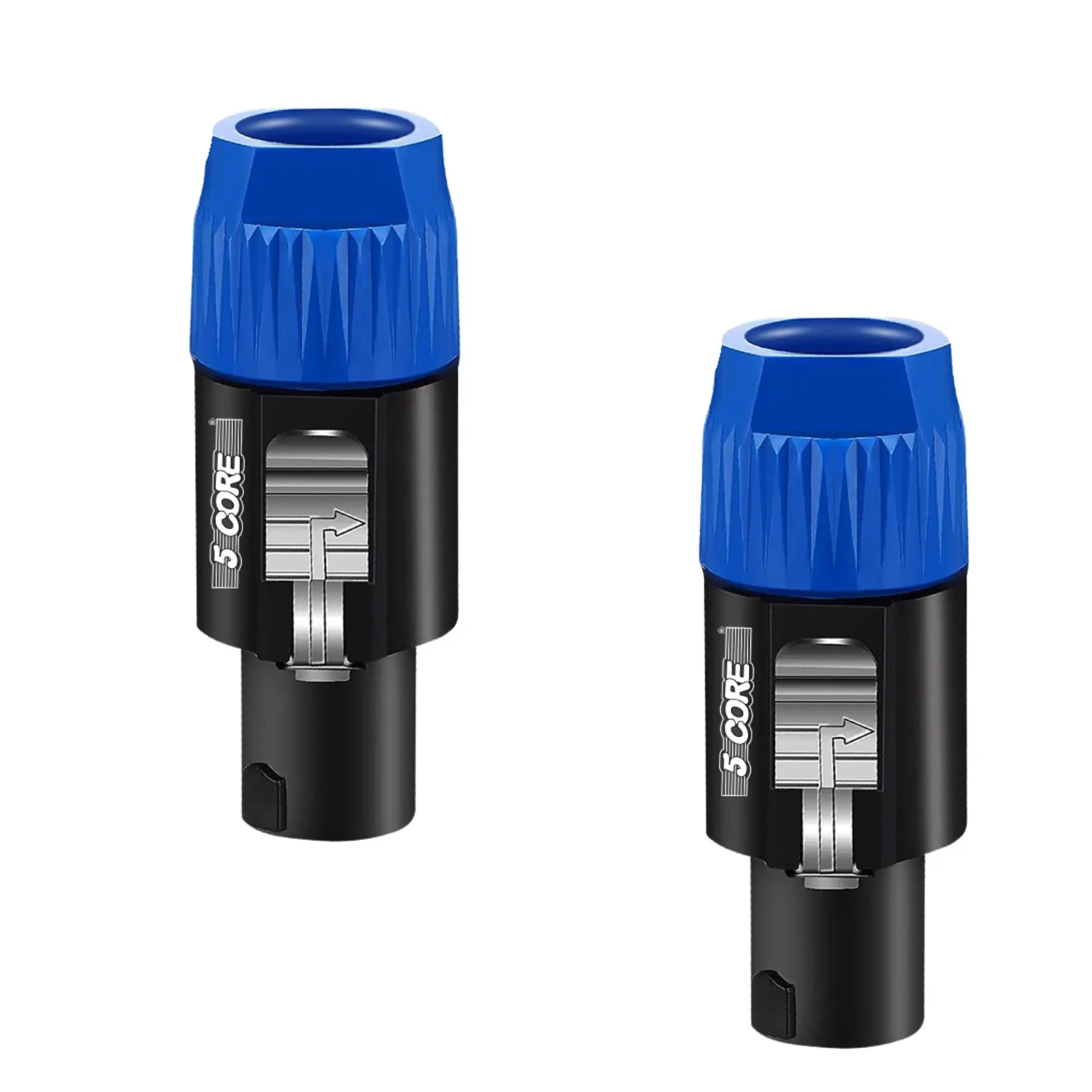 

5 Core Speakon Adapter 2 Pack High Quality Audio Jack Male Audio Pin Speaker Adapter Connector BGO SPKN BLU 2PCS