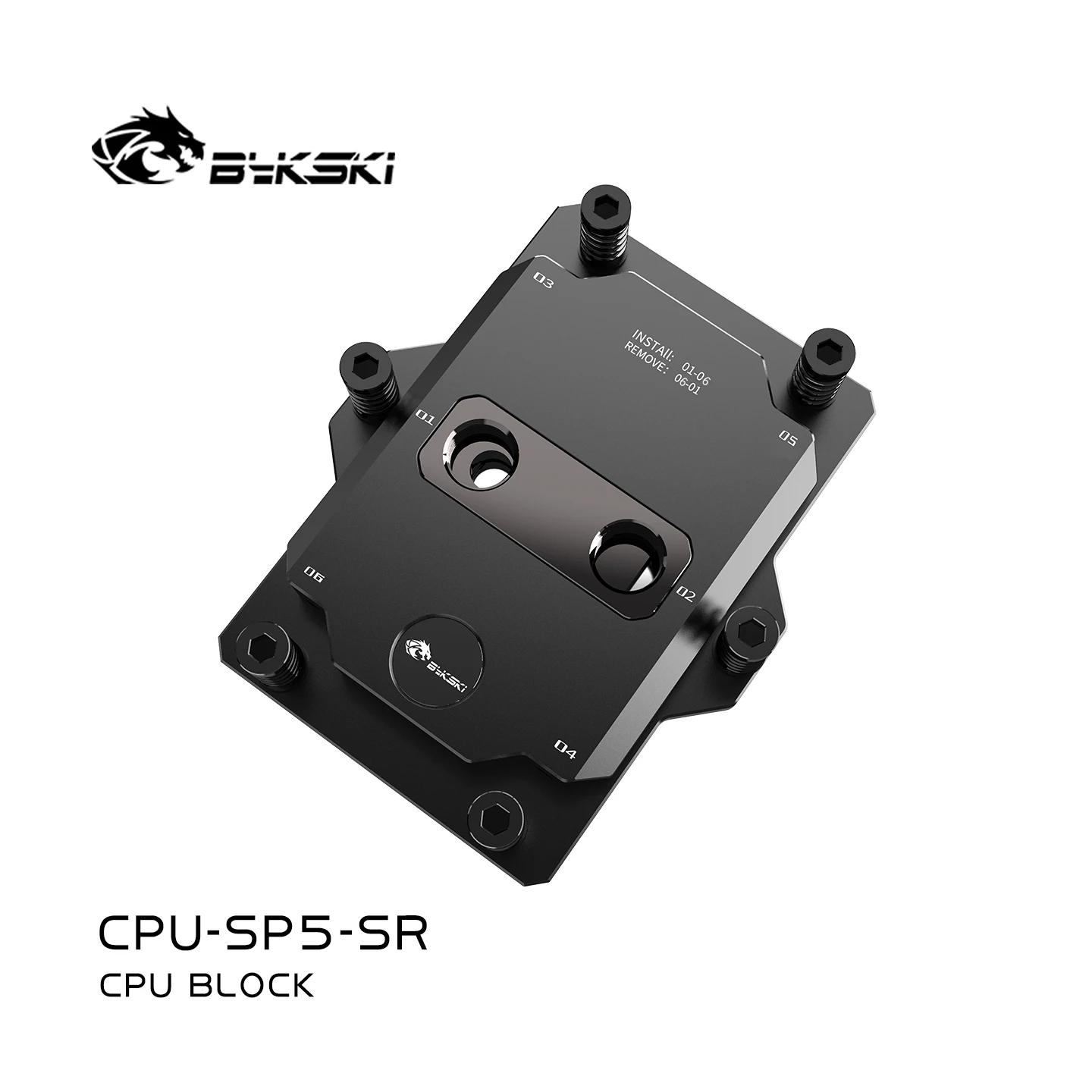 Bykski CPU Water Block For AMD SP5 Processor AI Server Cooler Computer Liquid Cooling,Brass+Copper,G1/4