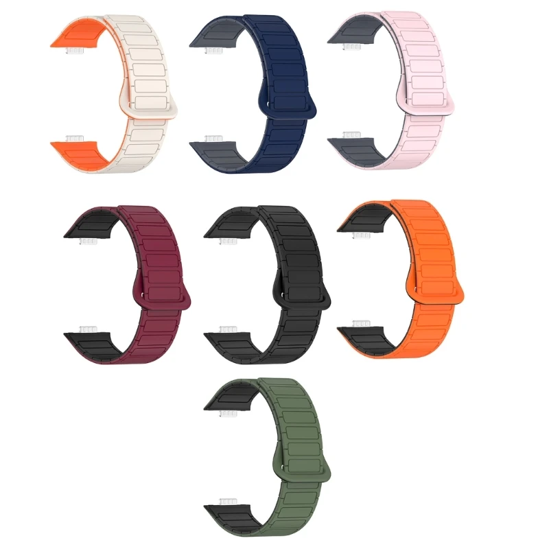 Elegant Two Color Watch Band Essential Silicone Band with Lock for Everyday Use for Watch Fit 3