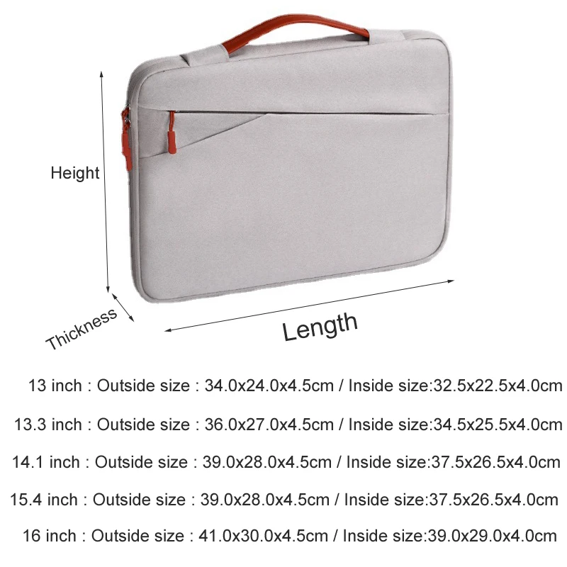 13/13.3/14.1/15.4/16 inch Laptop Bag Notebook Pouch Funda Bolsas For Macbook Air M2 M3 13.6 15.3 Pro 14.2 Huawei Mateboo X14 16S