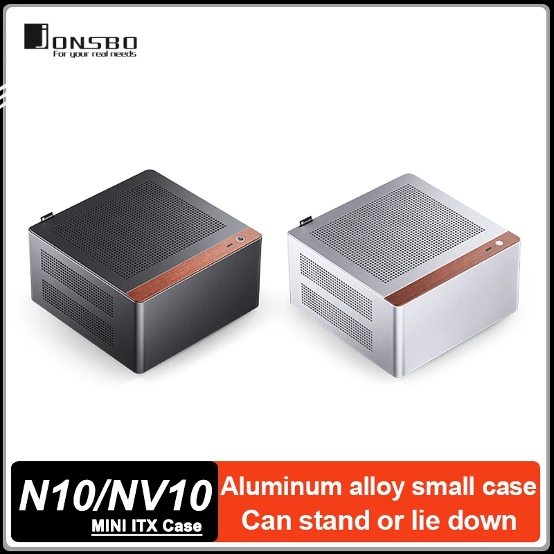 JONSBO NV10 N10 ITX MINI Case 4.5L Aluminum Alloy Desktop Office Computer Case Supports 1U FLEX Power Supply