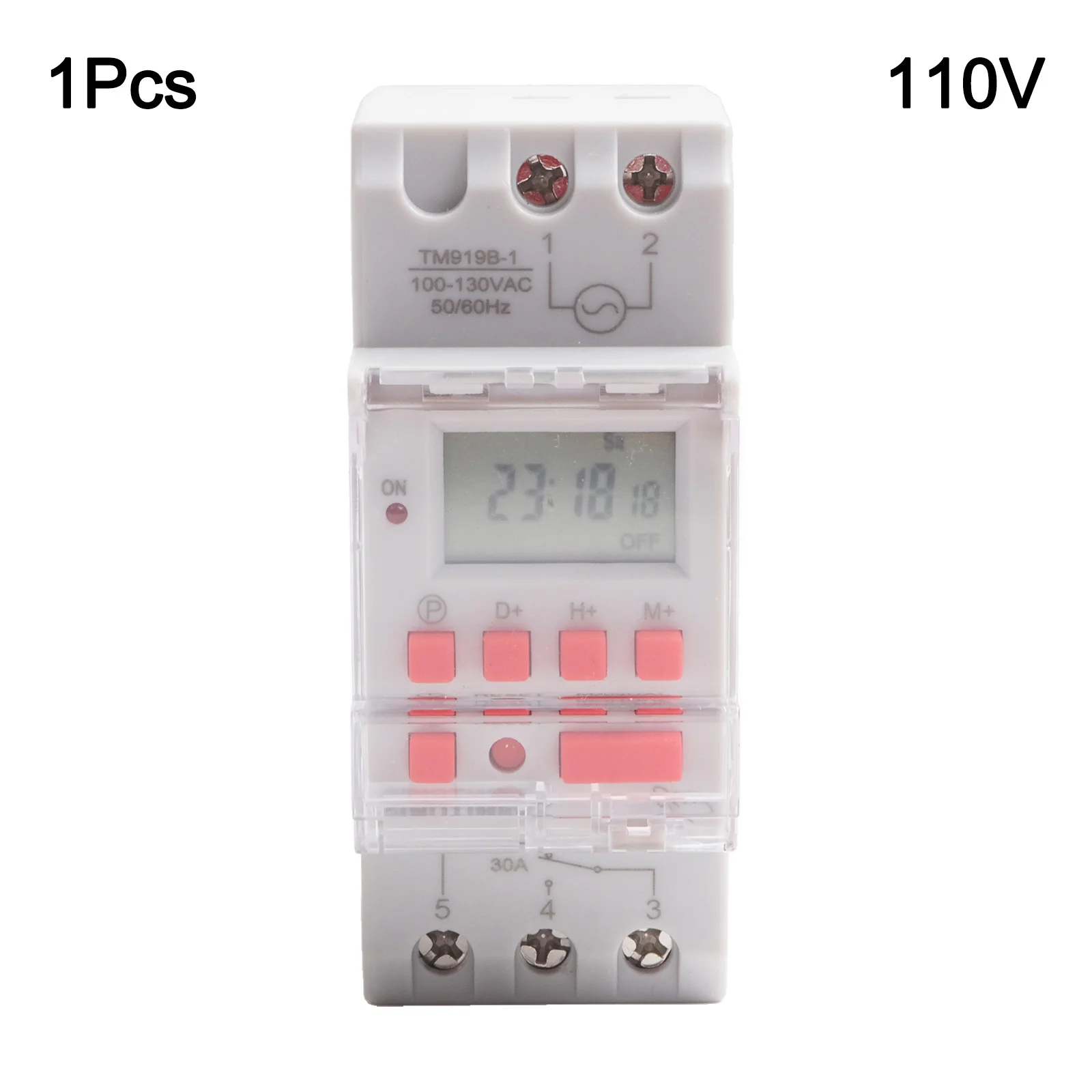 

Programmable Digital Timer Switch with Reliable Performance for High Load Applications and Convenient DIN Rail Design