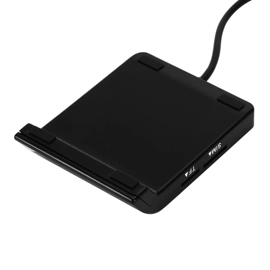 Secure Smart Card Reader USB 2.0 CAC ID Bank Card Writer Black Plastic for Tax Payment and Enterprise Email Use