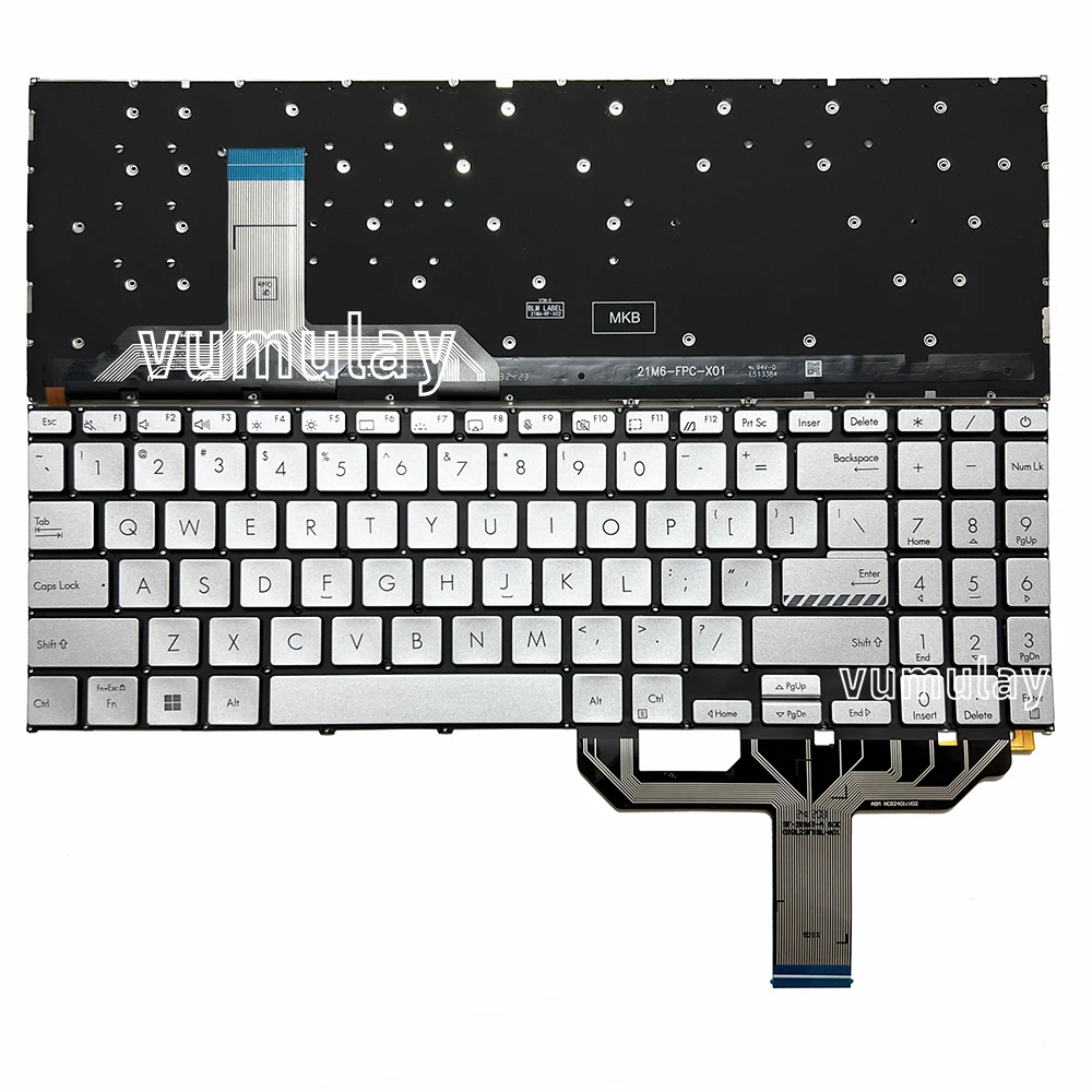 US/ロシア語バックライトキーボード ASUS Vivobook X1504 X1504ZA