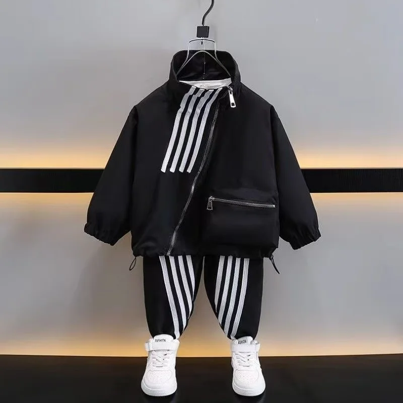 

Spring and Autumn Boys' Clothing Set 2026 New Children's Casual Coat Pants Two Piece Set Kids Outfits 120-170CM