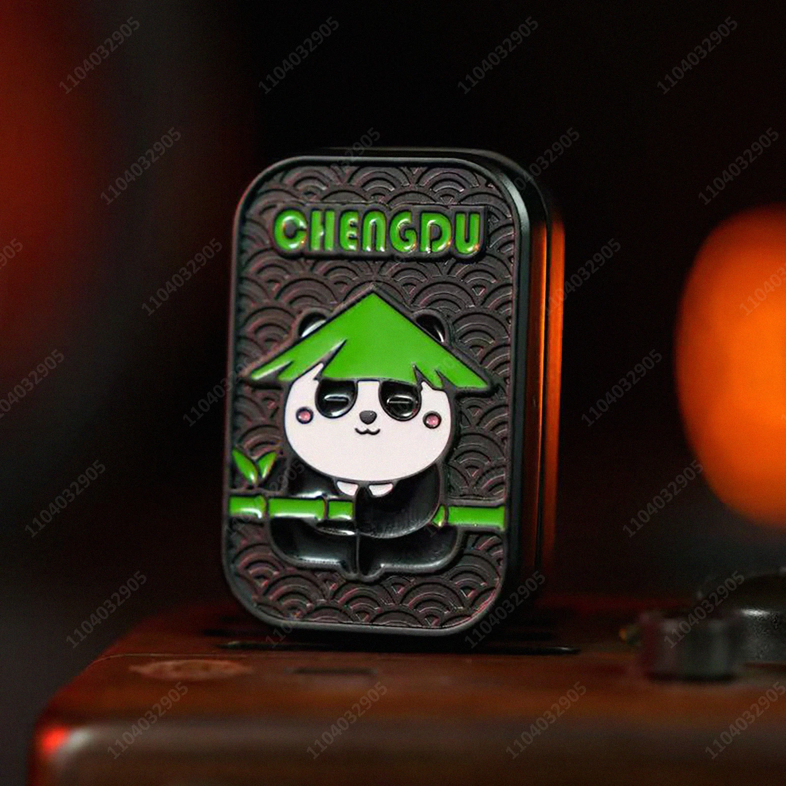 EDC Chinese Panda Magnetic Fidget Slider Infinite Push Tuning Fork Design Popping Coin & Card Flicking Sensory for Anti Stress