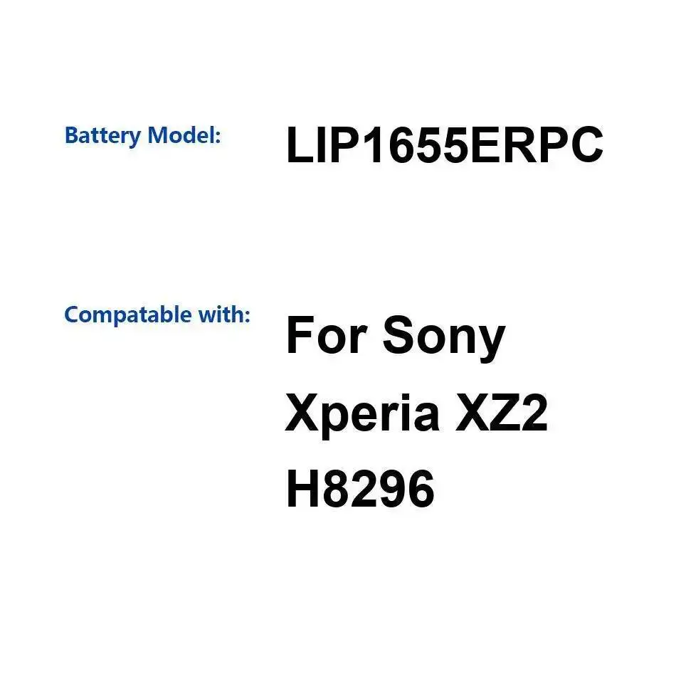 High Compatibility For Sony Xperia XZ2 H8296 LIP1655ERPC 3180Mah Mobile Phone Battery