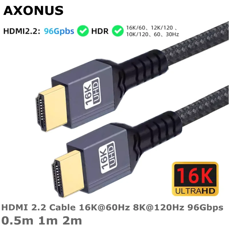 HDMI-compatible 16k High-Definition Cable 2.2 Version Desktop Computer TV Transmission Monitor Connection Cable Adapter 144hz
