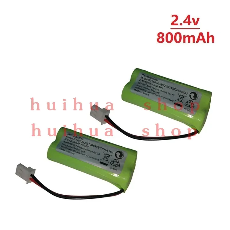 For BT-166342 2.4V 800mAh AAA Ni-MH Rechargeable Battery Uniden BT-166342 BT166342166342 BT-266342 Cordless phone battery 2PCS z