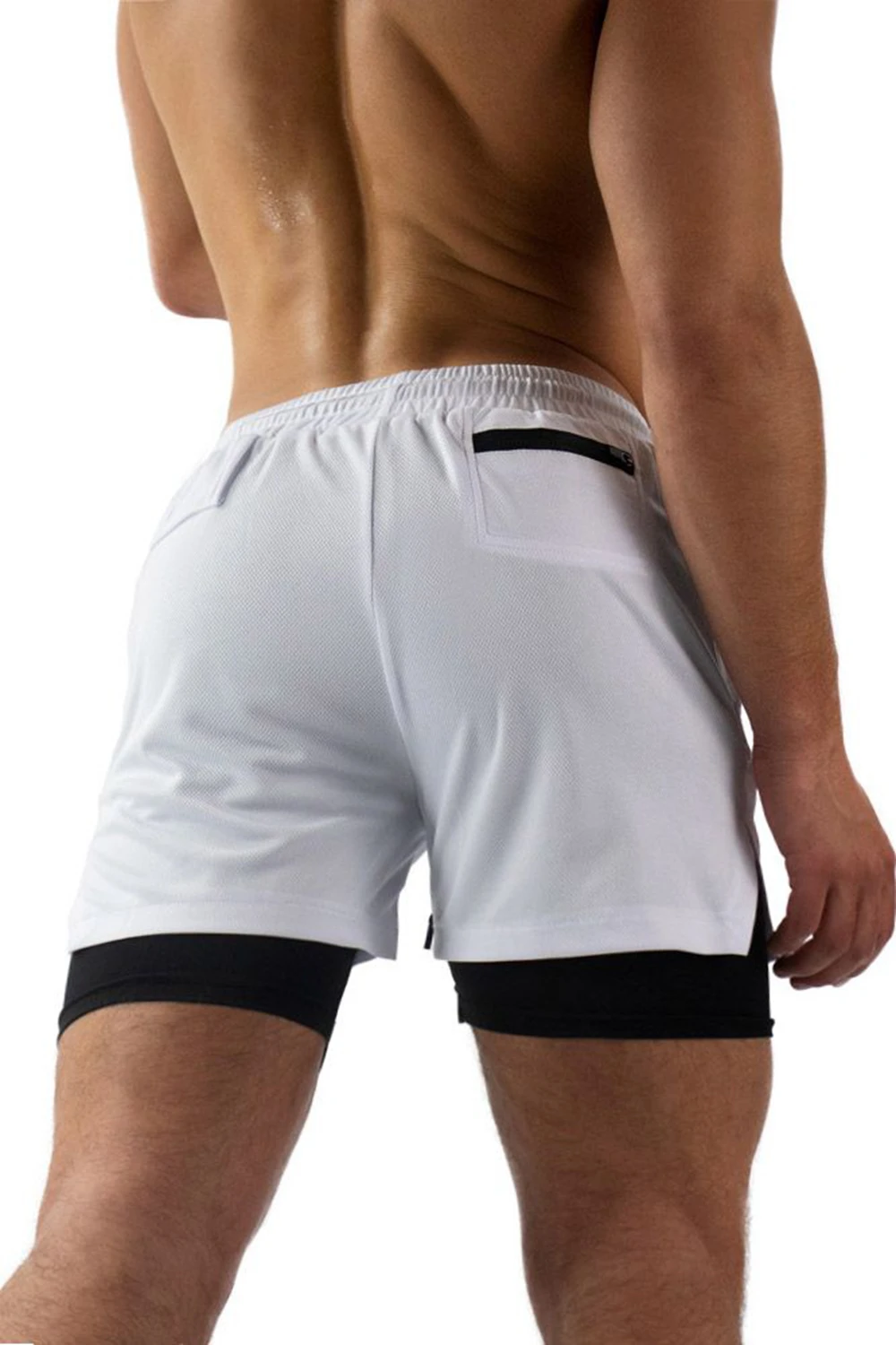 2025 الرجال السراويل الرياضية اثنين في واحد تنفس عادية التجفيف السريع طبقة مزدوجة السراويل الصيف تشغيل رياضية الصالة الرياضية ShortsM-3XL #5