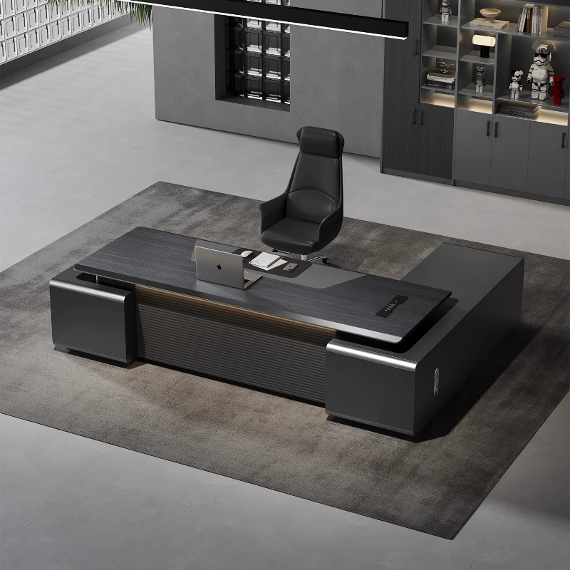 

Роскошный компьютерный стол L-образной формы с местом для хранения, рабочий стол-органайзер, офисные столы, письменный стол для домашнего офиса, современная мебель