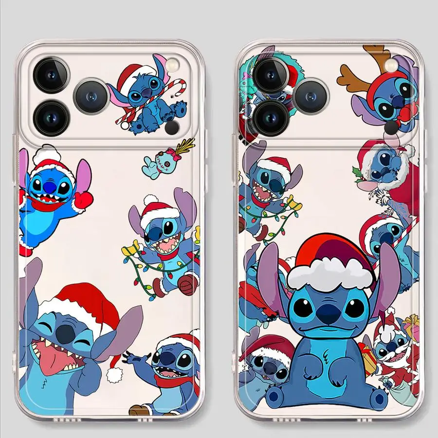 حافظة لهاتف آيفون 17 Air 16 15 14 Plus 16e 13 12 11 Pro MAX 7 8 XR 12 غطاء هاتف ناعم صغير لعيد الميلاد لطيف غرزة فومي #1