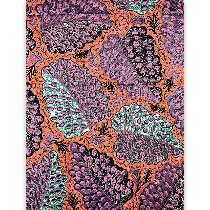 Grand Super 100% Cotton African Wax Fabric High Quality Ankara Wax Print Fabric 6yards Women Fabric For Sewing VLS2048