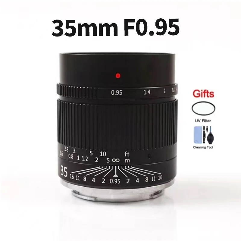 

Wesley 35mm F0.95 APS-C Manual Focus DSLR Mirrorless Camera Lens for Nikon Z Sony E Fujifilm Fuji X Canon EF-M M4/3