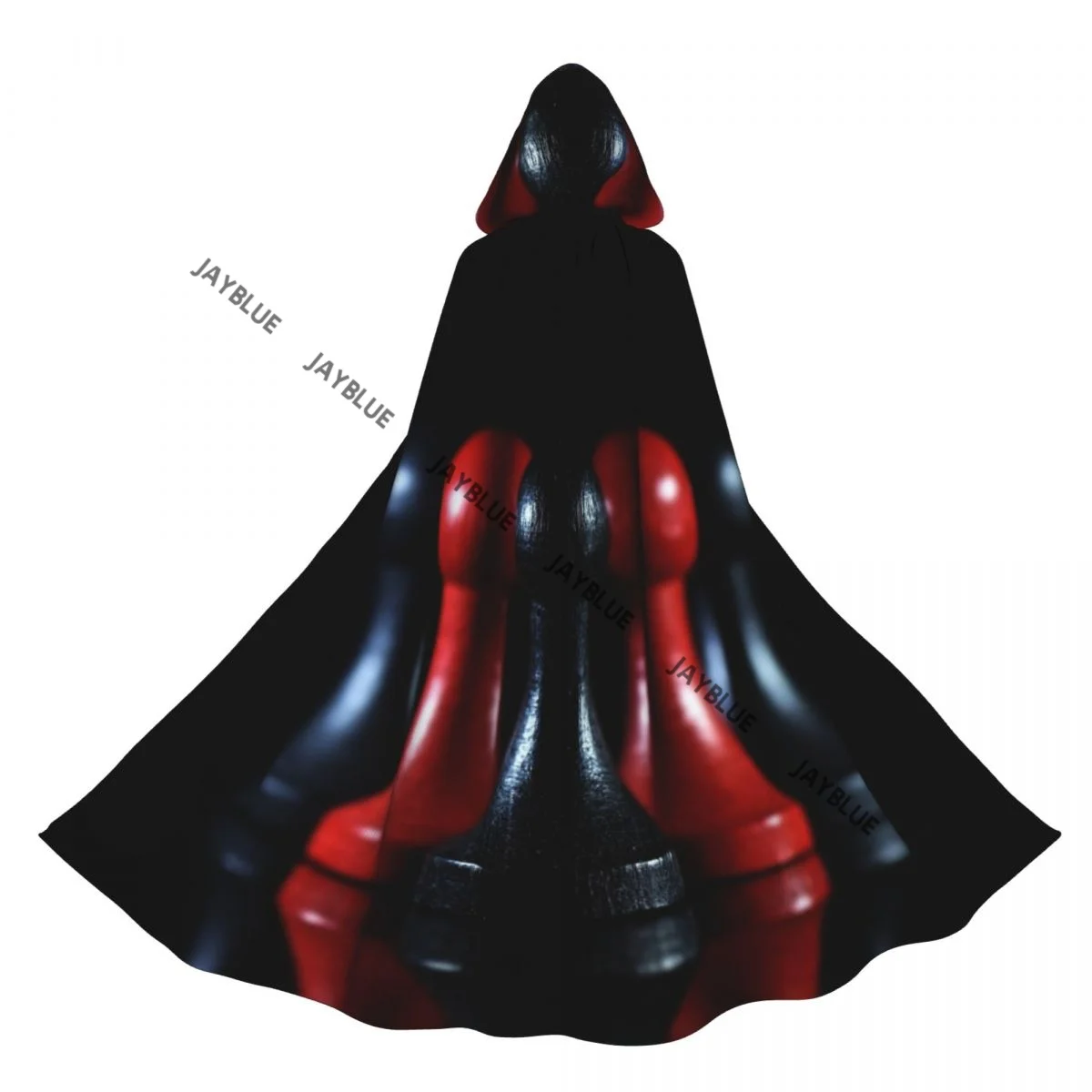 Long Cape Cloak Chess Print Hooded Cloak Coat Autumn Hoodies