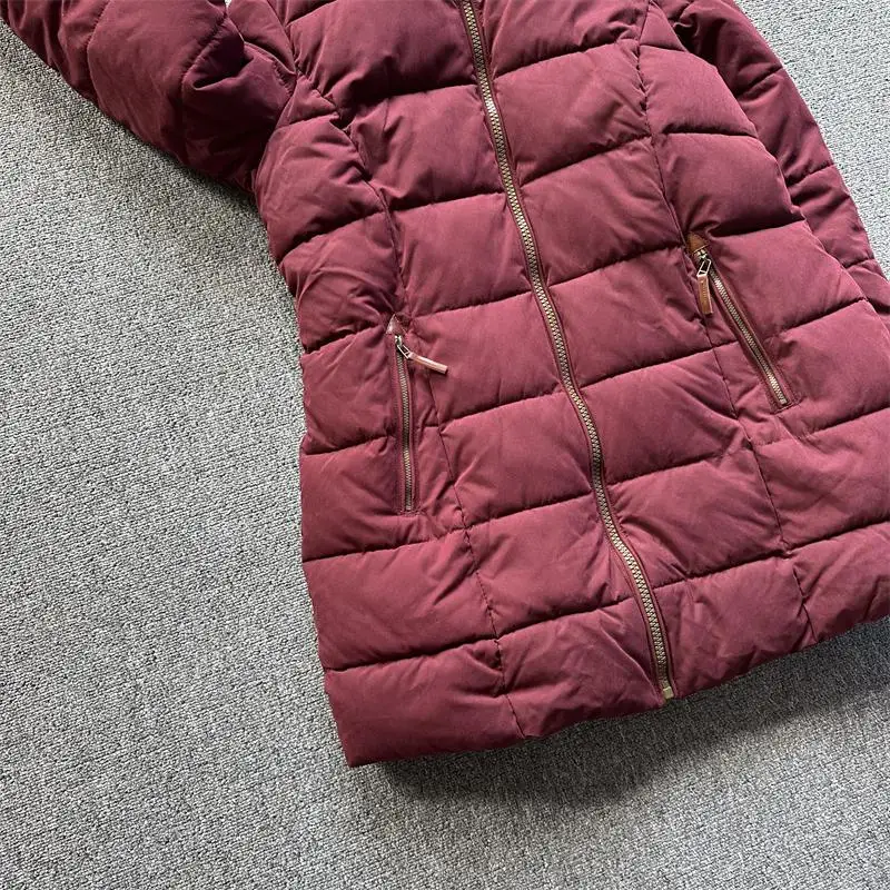 

Thiened Cotton Jaet Women's Detachable Cap Waist in Outdoor Warm Winter Coat Windproof Long Sve Zipper Closure Regular...