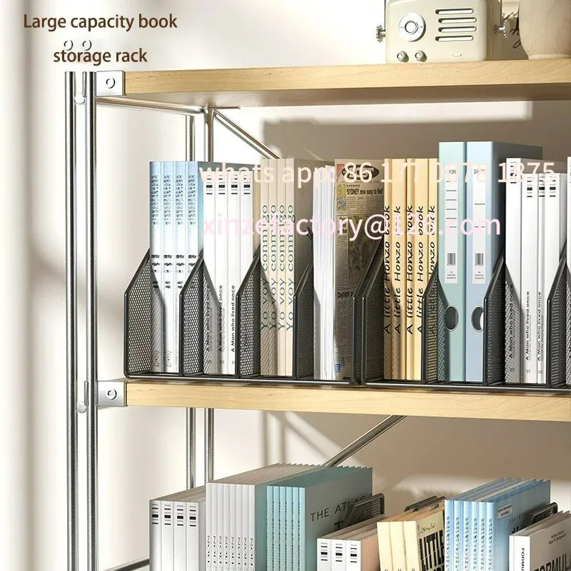 Customizable Metal File Rack Office Desk Shelf Standing Desktop File Storage Box Data Rack Stationery Organ