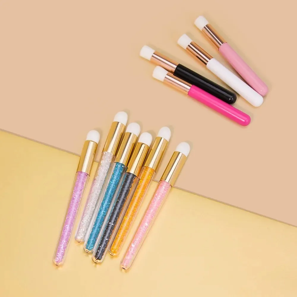 크리스탈 속눈썹 청소 브러쉬 눈썹 얼굴 클렌징 코 블랙 헤드 딥 워싱 래쉬 샴푸 브러쉬 뷰티 메이크업 도구 1Pc