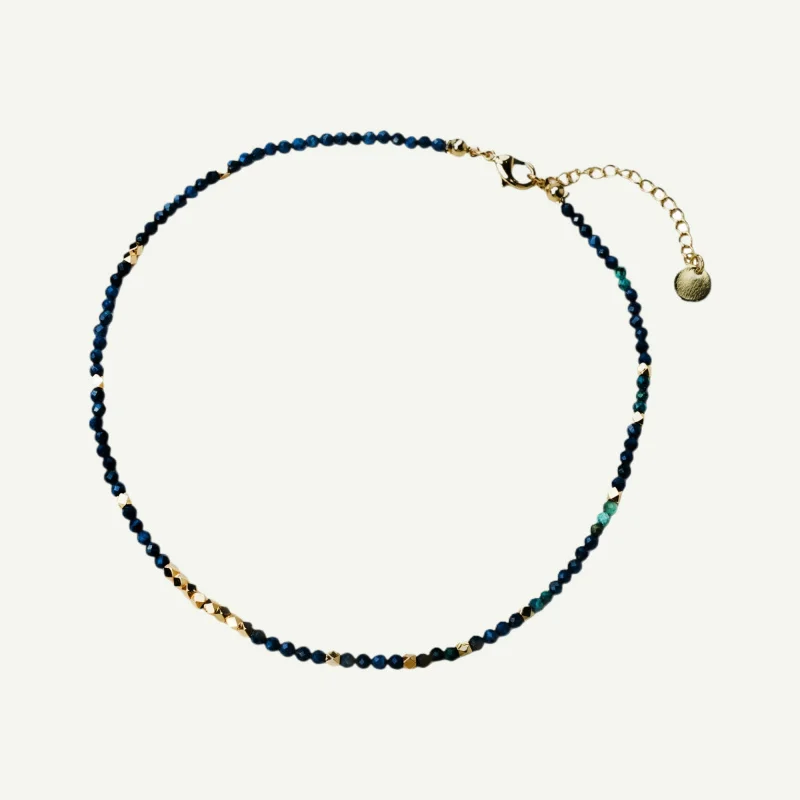 

Litheline 24K Gold Plated Brass Faceted Mixed Stone Bracelet, Anti-Tarnish Casual Layered Everyday Minimalist Jewelry