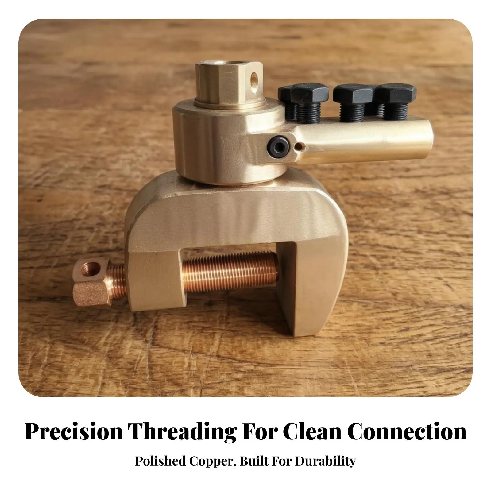 Heavy Duty Brass Rotating Earth Clamp for Pipe Welders C Jaw Opening Grounding Connector Tangle Free Workshop Tool