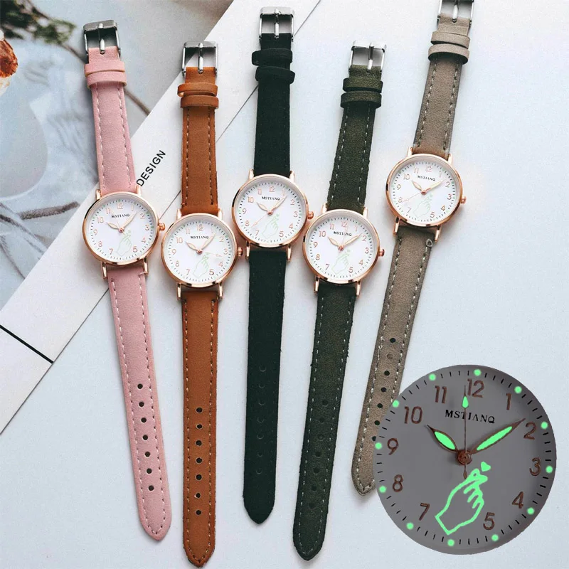 Classic Ladies Wrist Watches Luminous Women Watches Casual Leather Strap Quartz Watch Clock Montre Femme Relogio Feminino