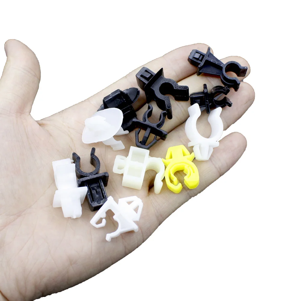 10Pcs Universal Car Bonnet Hood Holder Clip Nylon Plastic High Quality Rod Support Durable Grommet Stay Clamp