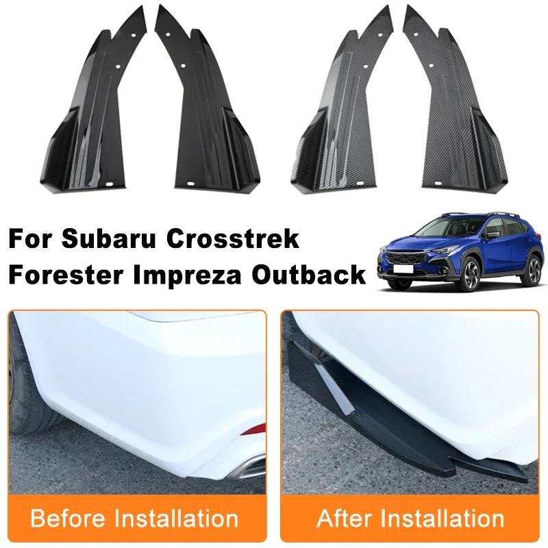 

Car Rear Bumper Spoiler Lip Diffuser Side Skirt Splitter Wrap Angle Anti-Crash For Subaru Crosstrek Forester Impreza Outback