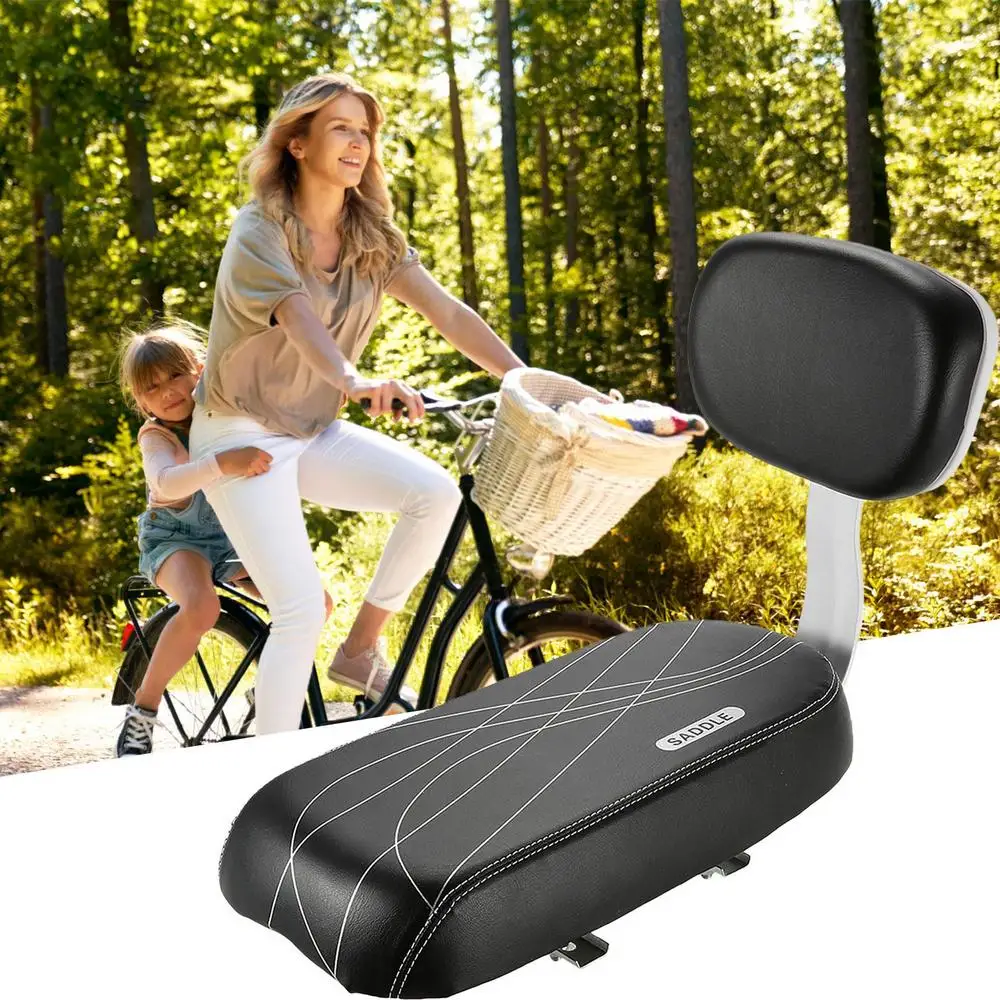 Fahrrad Rücksitz Fahrrad Wasserdicht PU Leder Weiche Kissen Hinten Rack Sitz Kinder Sitz Mit Rückenlehne Fahrrad Zubehör – Detail 6