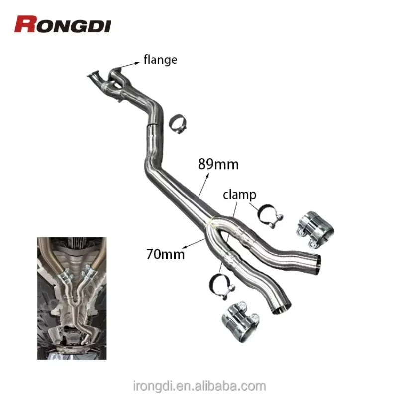 

Modification Customized S58B SUS 304 Stainless Steel Single Tube Midpipe with Guard for M3 M4 G80 G82 3.0T 2021+ Car Exhaus