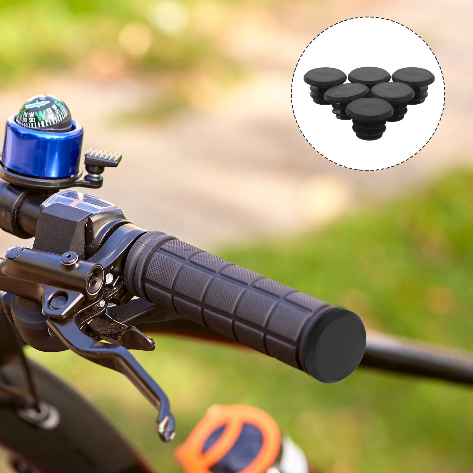 

5Pairs Mountain Bike Handlebar End Plugs High-Strength Plastic Bike Grip Caps Bar End Protection Cycling Accessories Road